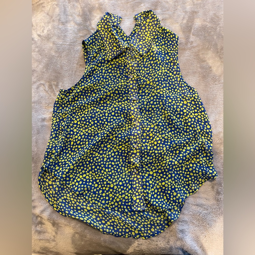 Jewel buttoned fun sleeveless top